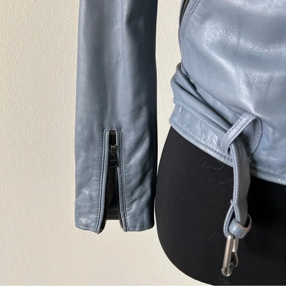 Allsaints All Saints Balfern Slim Fit Sheepskin Leather Jacket NEW - XS / US2